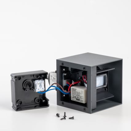 BRILAGI - LED външно стенно осветително тяло със сензор CUBE LED/6W/230V антрацит IP65
