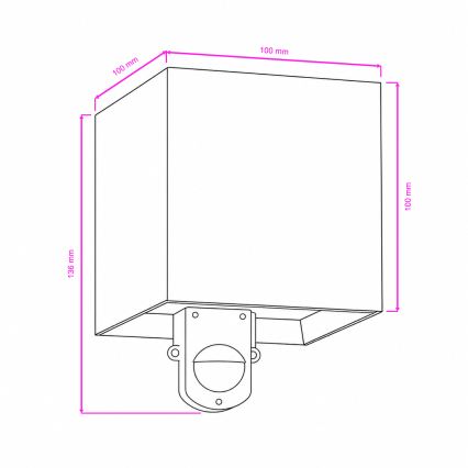 BRILAGI - LED външно стенно осветително тяло със сензор CUBE LED/6W/230V антрацит IP65