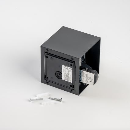 BRILAGI - LED външно стенно осветително тяло с сензор CUBE LED/6W/230V черно IP65