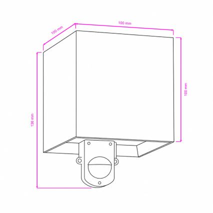 BRILAGI - LED външно стенно осветително тяло с сензор CUBE LED/6W/230V черно IP65