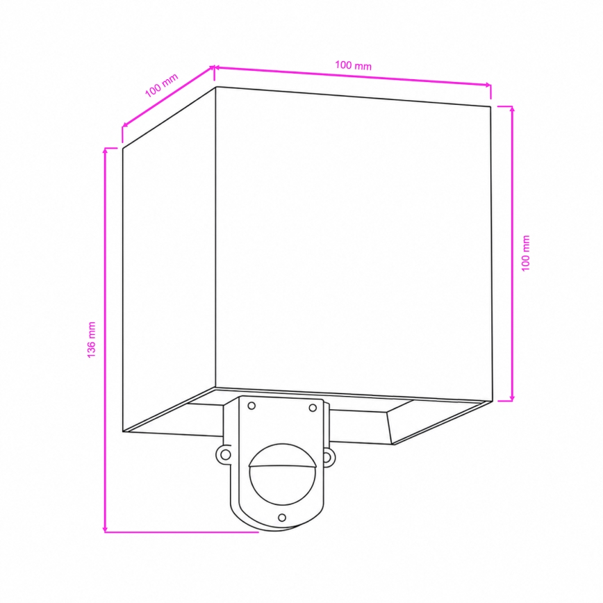 BRILAGI - LED външно стенно осветително тяло с сензор CUBE LED/6W/230V черно IP65