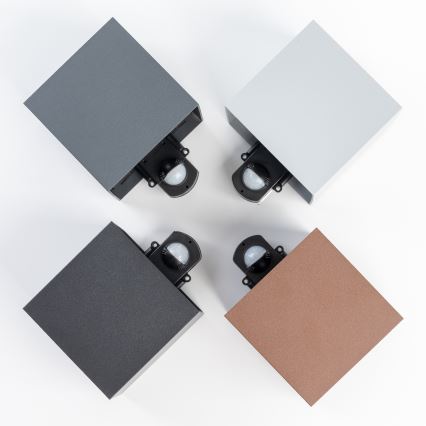 BRILAGI - LED външно стенно осветително тяло с сензор CUBE LED/6W/230V черно IP65