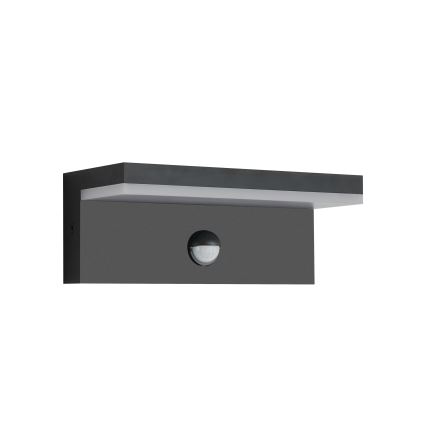 Brilagi - LED външно стенно осветително тяло със сензор TESSI LED/10W/230V черно IP54