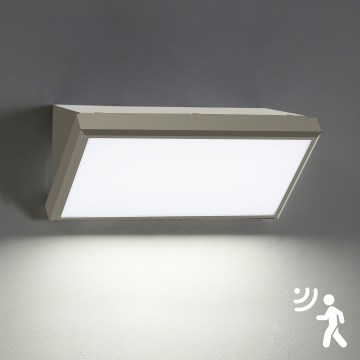 Brilagi - LED външно стенно осветително тяло с сензор TRIANGLE LED/20W/230V сиво IP65