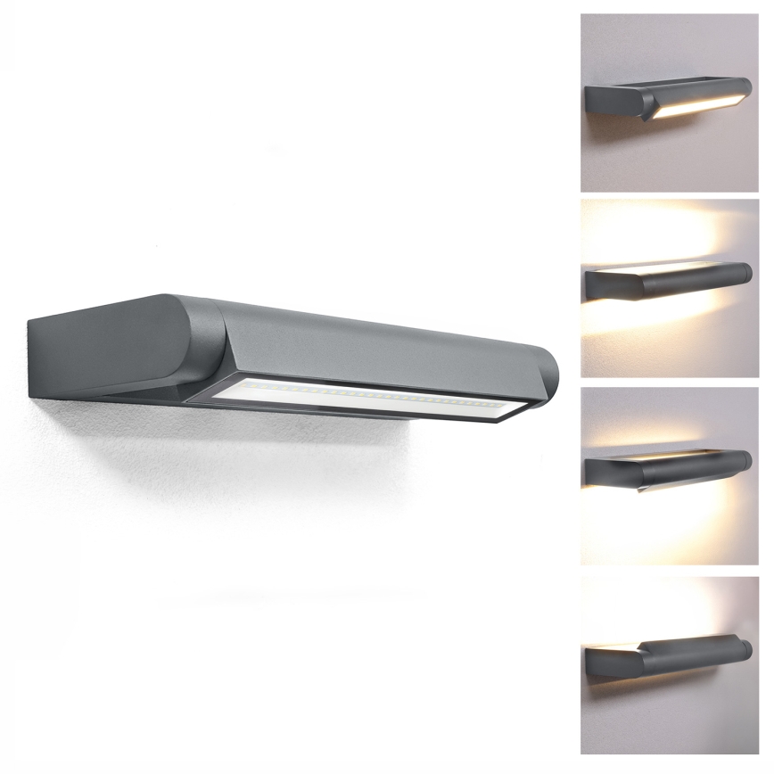 BRILAGI - LED Външно стенно осветително тяло за фасада SALERNO LED/12W/230V 35,5 cm антрацит IP65