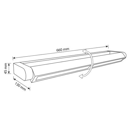 Brilagi - LED външно стенно осветително тяло SALERNO LED/24W/230V 66 см черно IP65