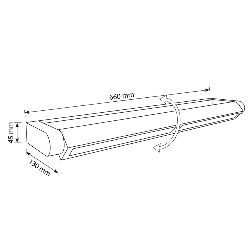 Brilagi - LED външно стенно осветително тяло SALERNO LED/24W/230V 66 см черно IP65