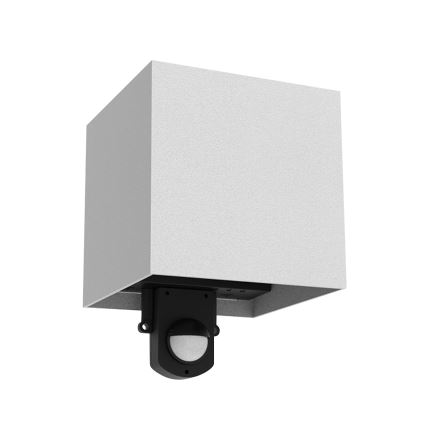 Brilagi - LED външно стенно осветително тяло със сензор CUBE LED/6W/230V сиво IP65