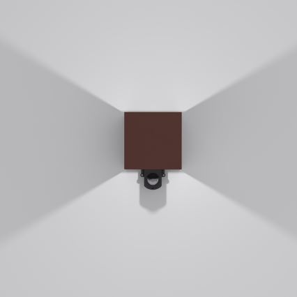 Brilagi - LED външно стенно осветително тяло със сензор CUBE LED/6W/230V, кафяво, IP65