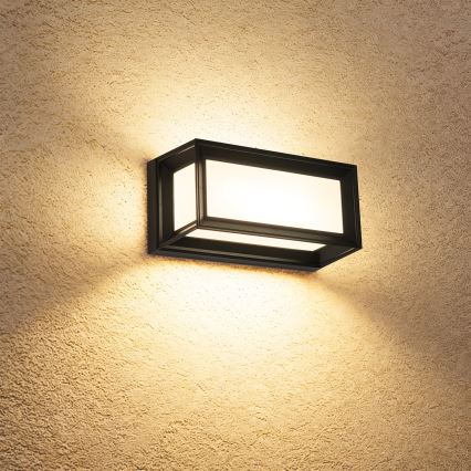 Brilagi - LED външно стенно осветително тяло PARKER със сензор LED/12W/230V, черно, IP44