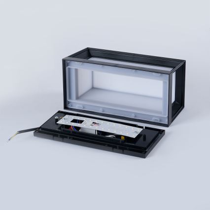 Brilagi - LED външно стенно осветително тяло PARKER със сензор LED/12W/230V, черно, IP44
