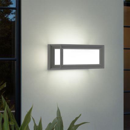 Brilagi - LED външно стеннo осветително тяло със сензор PARKER LED/12W/230V сиво IP44