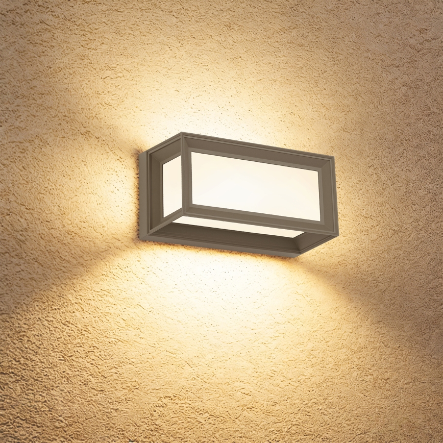 Brilagi - LED външно стеннo осветително тяло със сензор PARKER LED/12W/230V сиво IP44