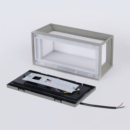 Brilagi - LED външно стеннo осветително тяло със сензор PARKER LED/12W/230V сиво IP44