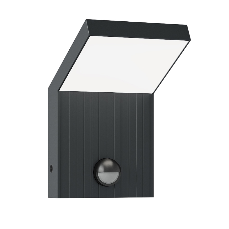 Brilagi - LED външен стенен осветител със сензор RIANO LED/8W/230V антрацит IP65