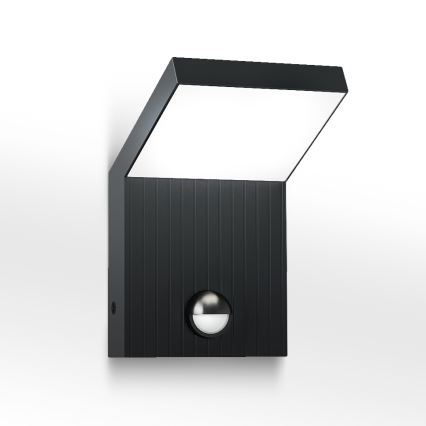 Brilagi - LED външен стенен осветител със сензор RIANO LED/8W/230V антрацит IP65