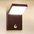 Brilagi - LED външно стенно осветително тяло със сензор RIANO LED/8W/230V кафяво IP65
