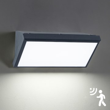 Brilagi - LED външно стеннo осветително тяло със сензор TRIANGLE LED/20W/230V антрацит IP65