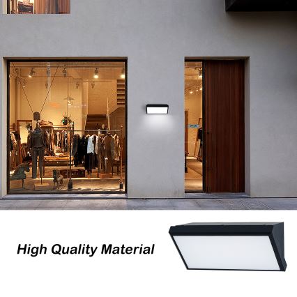 Brilagi - LED външно стенно осветително тяло със сензор TRIANGLE LED/20W/230V черно IP65