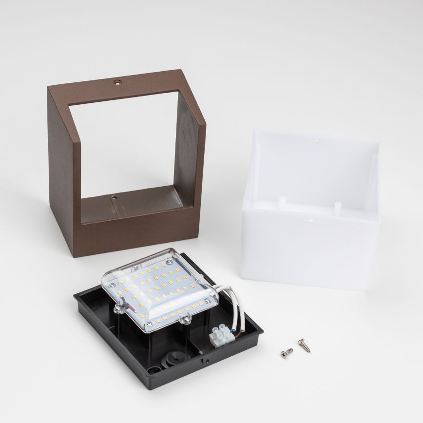 BRILAGI - LED външно стенно осветително тяло TERNI LED/12W/230V кафяво IP44