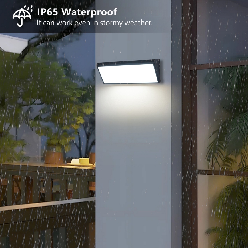 Brilagi - LED външно стенно осветително тяло TRIANGLE LED/42W/230V 45 см черно IP65