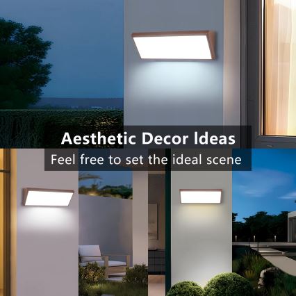 Brilagi - LED външно стенно осветително тяло TRIANGLE LED/42W/230V 45 cm кафяво IP65