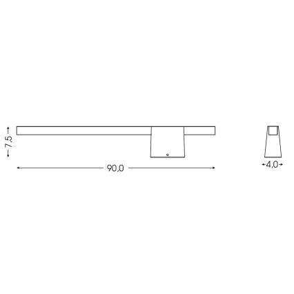 BRILAGI - LED външно стенно осветително тяло VELORA LED/12W/230V 90 cm IP44 черно
