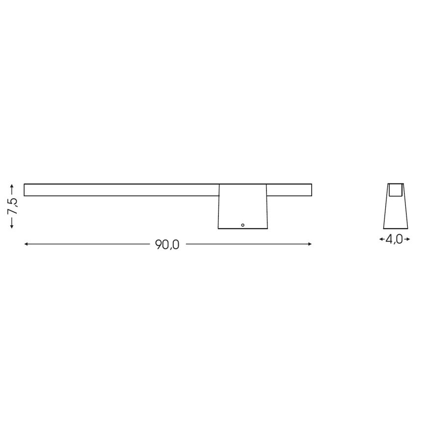 BRILAGI - LED външно стенно осветително тяло VELORA LED/12W/230V 90 cm IP44 черно