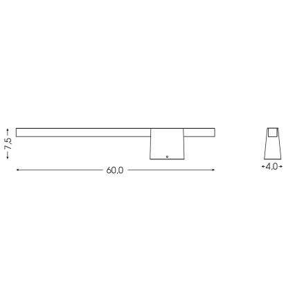 BRILAGI - LED външно стенно осветително тяло VELORA LED/9W/230V 60 cm IP44 антрацит