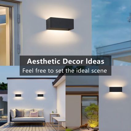 Brilagi - LED външно стеново осветително тяло DONNANI LED/7W/230V, черно, IP44