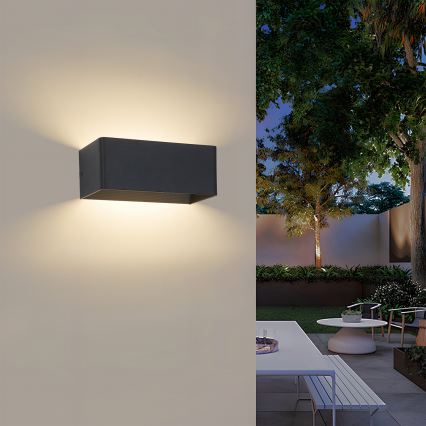 Brilagi - LED външно стеново осветително тяло DONNANI LED/7W/230V, черно, IP44