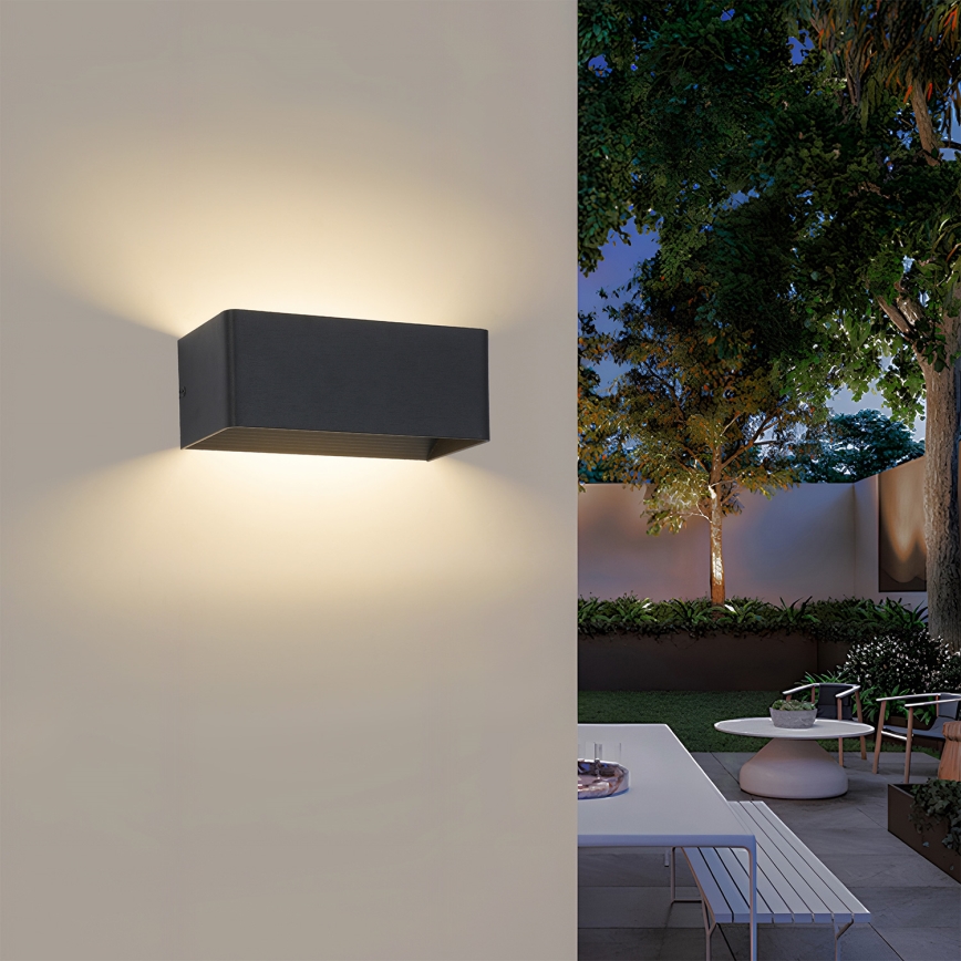 Brilagi - LED външно стеново осветително тяло DONNANI LED/7W/230V, черно, IP44