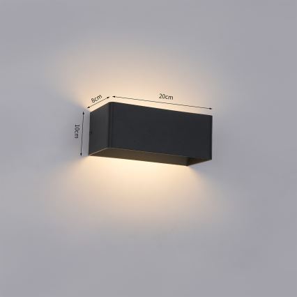 Brilagi - LED външно стеново осветително тяло DONNANI LED/7W/230V, черно, IP44