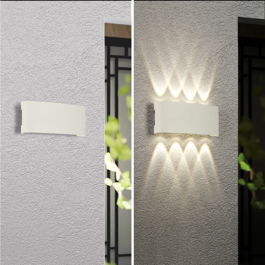 Brilagi - LED външно стеново осветително тяло FLAREBOX LED/8W/230V бяло IP65