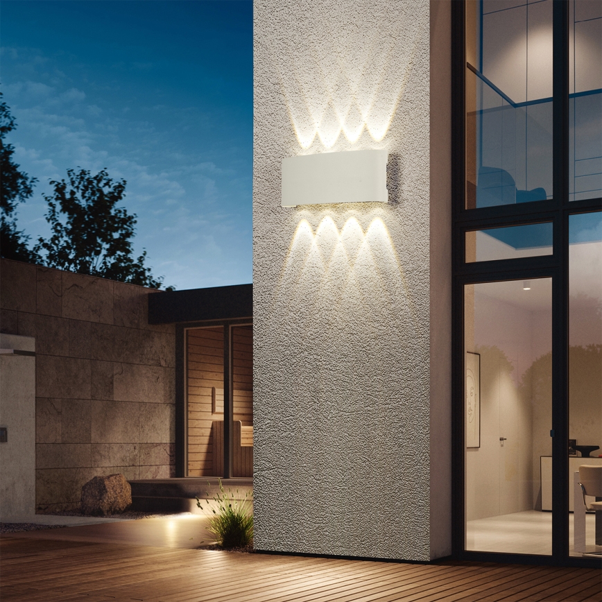 Brilagi - LED външно стеново осветително тяло FLAREBOX LED/8W/230V бяло IP65
