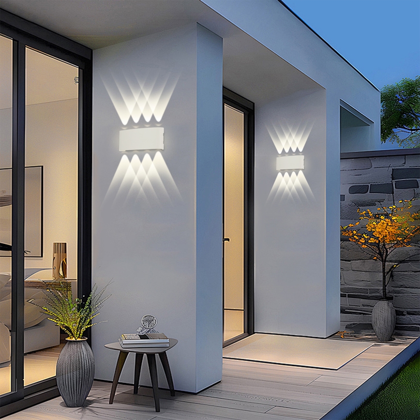Brilagi - LED външно стеново осветително тяло FLAREBOX LED/8W/230V бяло IP65