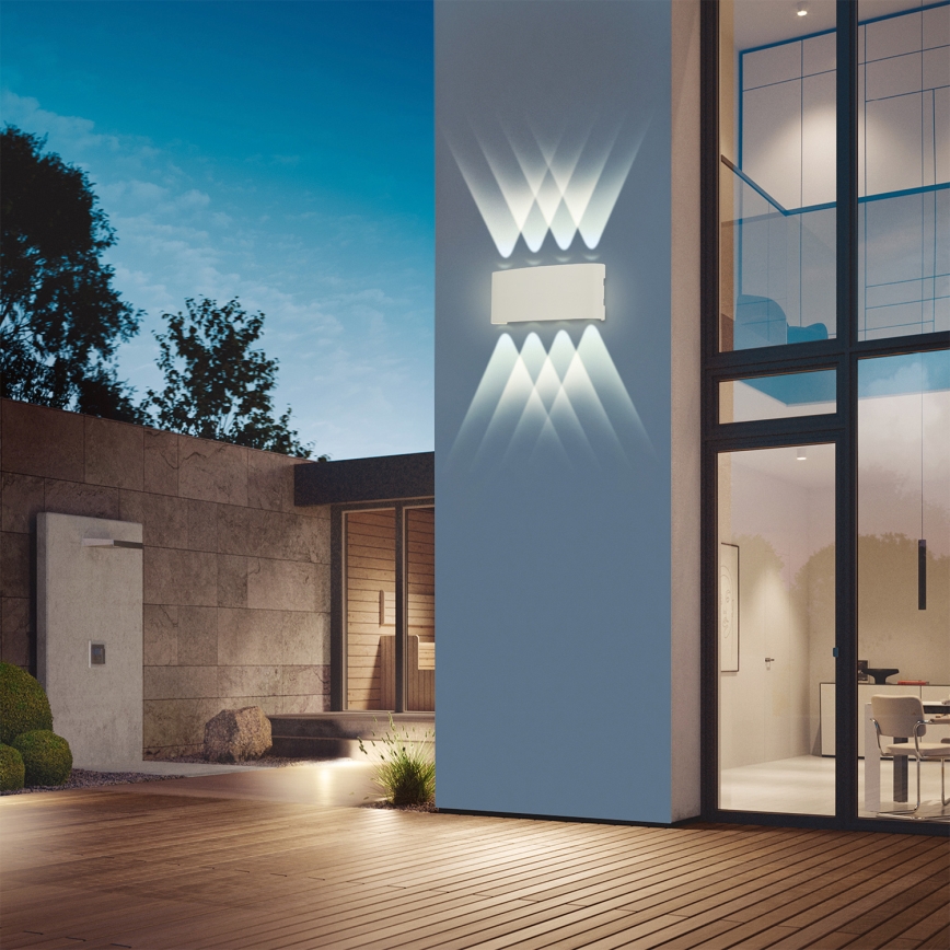 Brilagi - LED външно стеново осветително тяло FLAREBOX LED/8W/230V бяло IP65