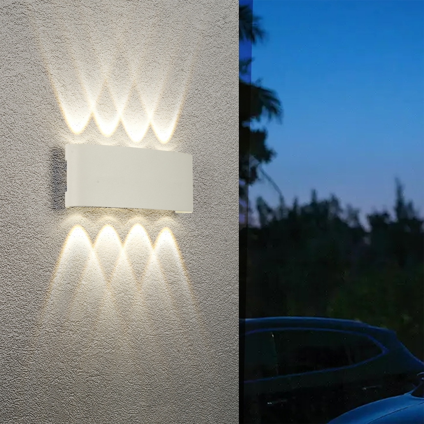 Brilagi - LED външно стеново осветително тяло FLAREBOX LED/8W/230V бяло IP65