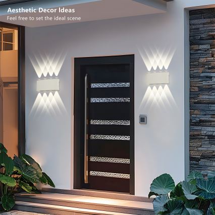 Brilagi - LED външно стеново осветително тяло FLAREBOX LED/8W/230V бяло IP65
