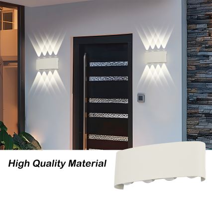 Brilagi - LED външно стеново осветително тяло FLAREBOX LED/8W/230V бяло IP65