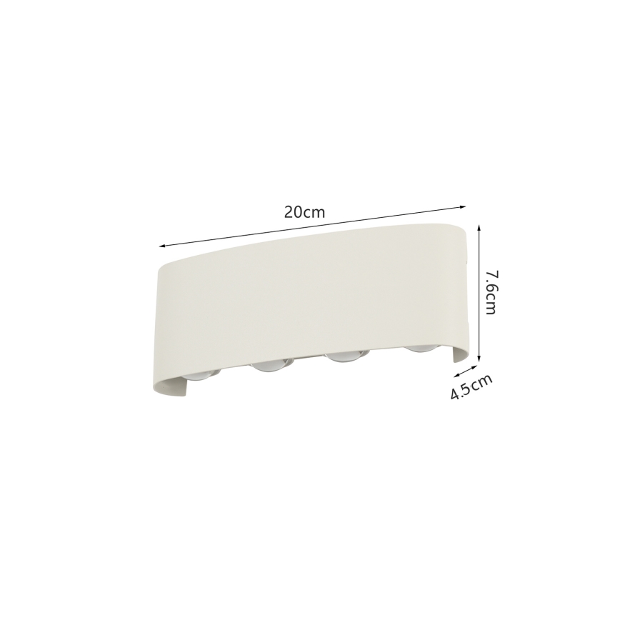 Brilagi - LED външно стеново осветително тяло FLAREBOX LED/8W/230V бяло IP65