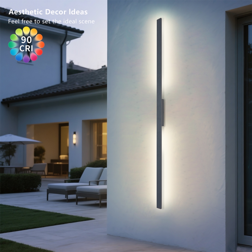 Brilagi - LED външен стенен осветител LUNA LED/30W/230V 4000K IP65 150 cm антрацит CRI 90