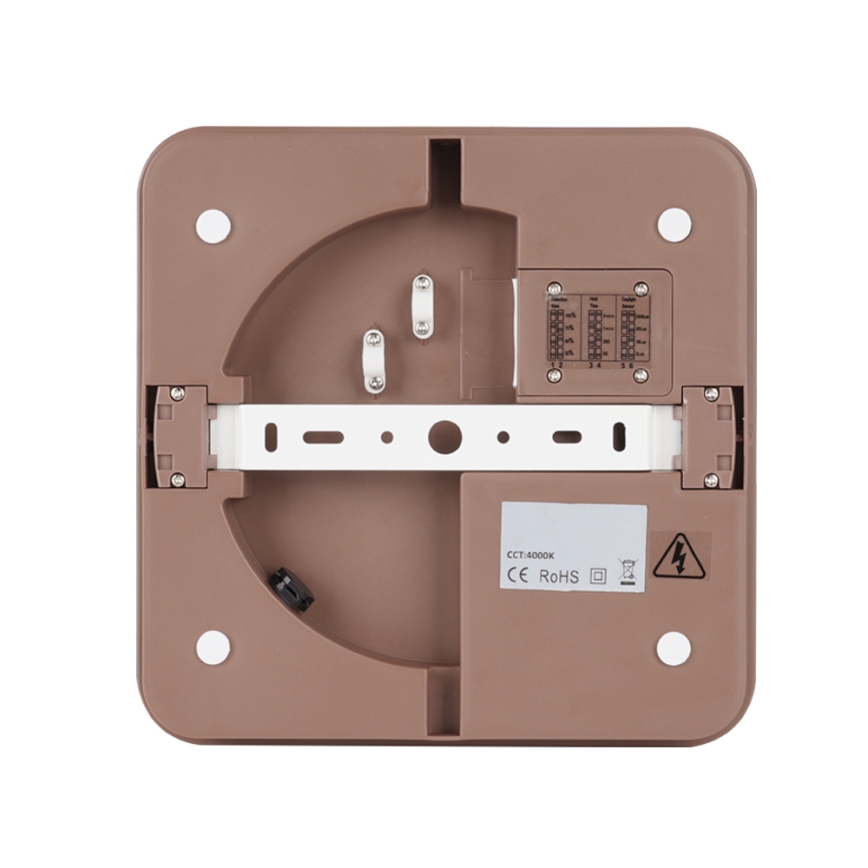 Brilagi - LED външно таванно осветително тяло BENE LED/24W/230V 26x26 cm кафяво IP54