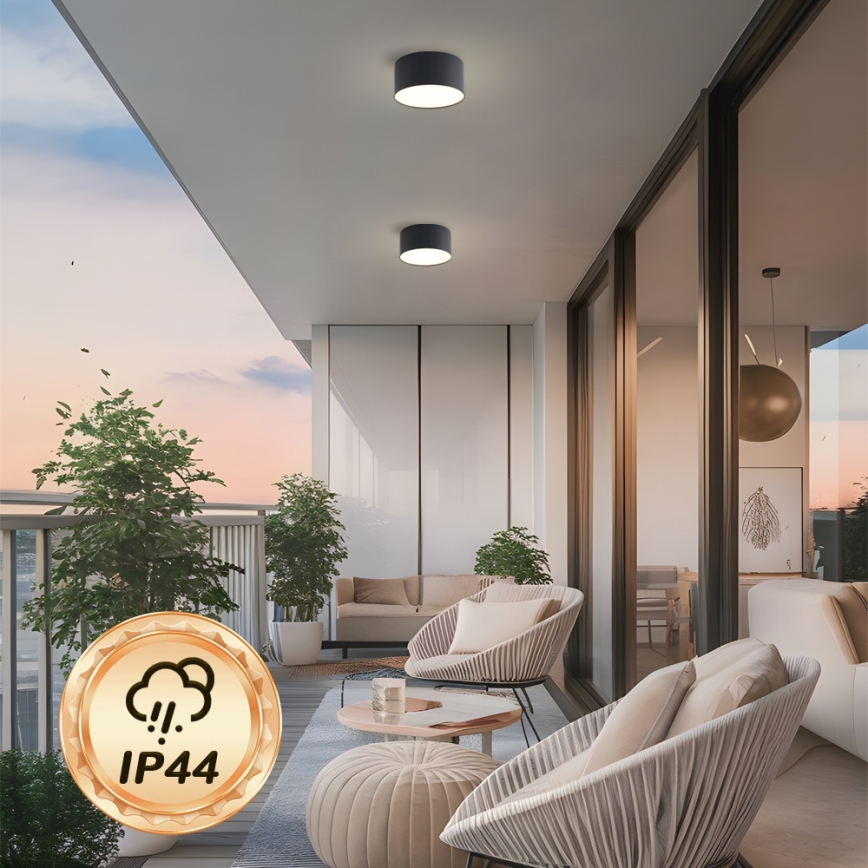BRILAGI - LED Външно таванно осветително тяло FORIS LED/14W/230V Ø 12 см, черно, IP44
