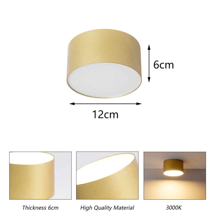 BRILAGI - LED външно таванно осветително тяло FORIS LED/14W/230V Ø 12 см златисто IP44