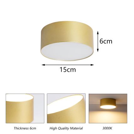 BRILAGI - LED външно таванно осветително тяло FORIS LED/20W/230V Ø 15 cm златисто IP44