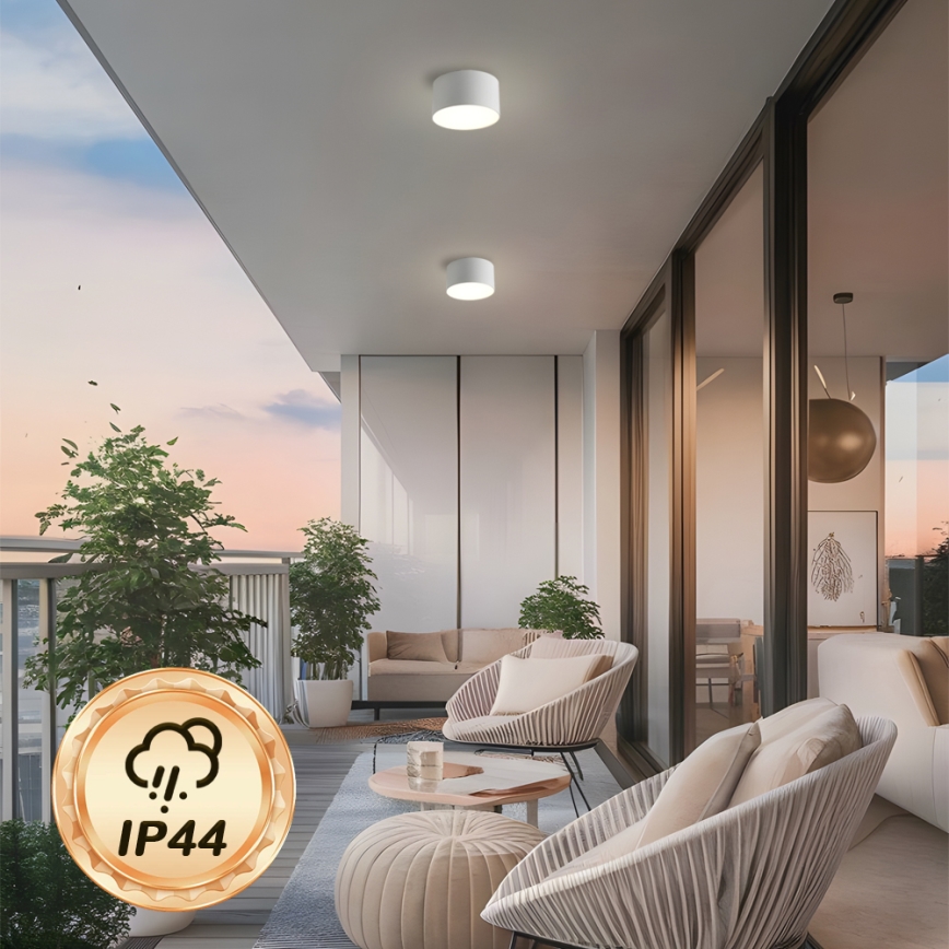 BRILAGI - LED външно таванно осветително тяло FORIS LED/9W/230V Ø 9 см бяло IP44