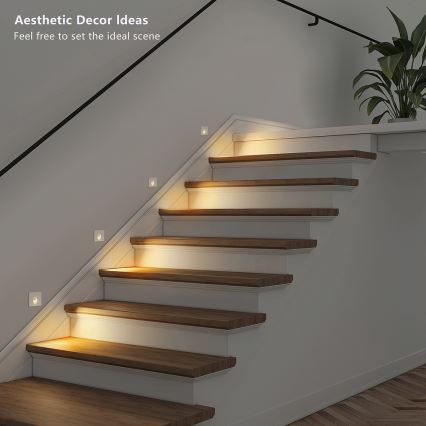 Brilagi - LED Външно вградено осветително тяло STAIRDOT LED/2W/230V бяло IP65 квадратно