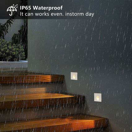 Brilagi - LED Външно вградено осветително тяло STAIRDOT LED/2W/230V бяло IP65 квадратно