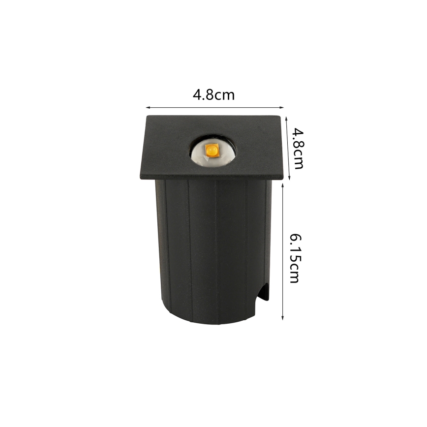 Brilagi - LED външно вградено осветително тяло STAIRDOT LED/2W/230V черно IP65 квадратно